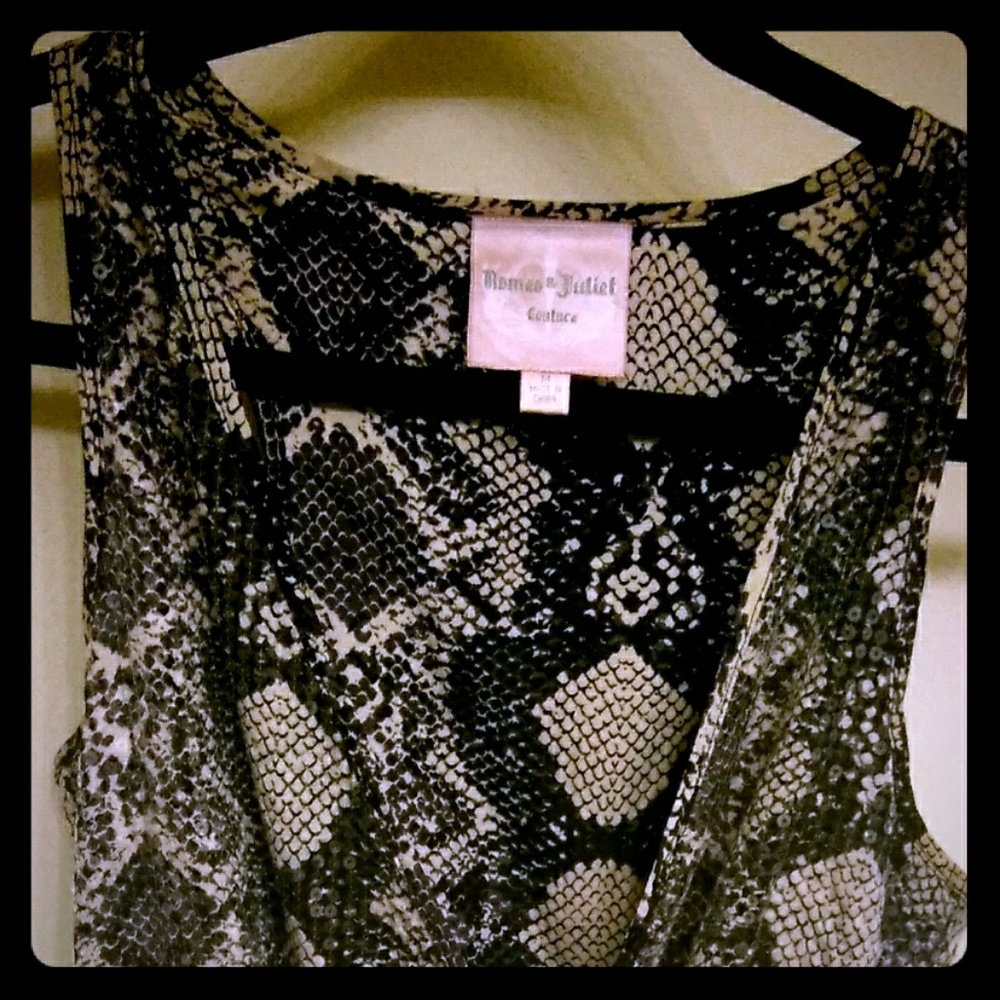 New snake print sequence short dress